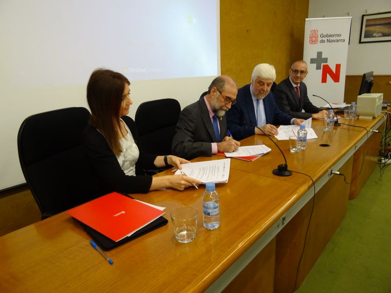 Salud de Navarra, la Sociedad Española y Vasco-Navarra de Cardiología firman un convenio decolaboración