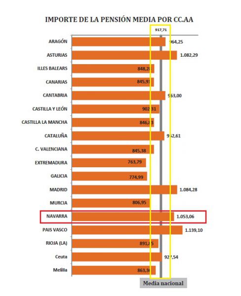importe pension navarra