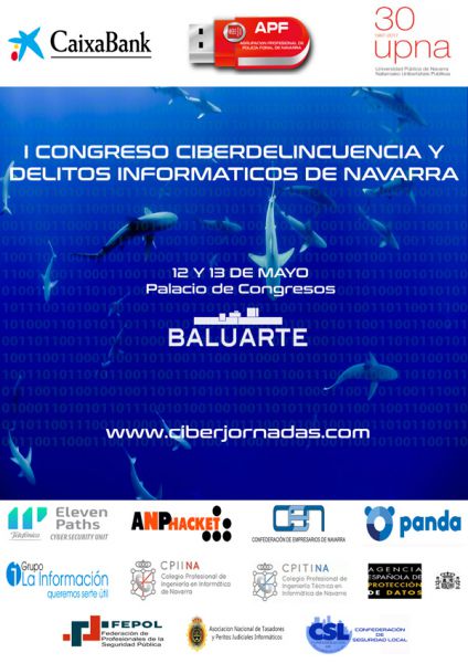 AGENDA: 12 y 13 de mayo, en Baluarte, I Congreso de Ciberdelincuencia y delitos informáticos de Navarra