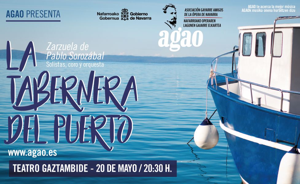 AGAO presenta «La Tabernera del Puerto» en el Teatro Gaztambide de Tudela