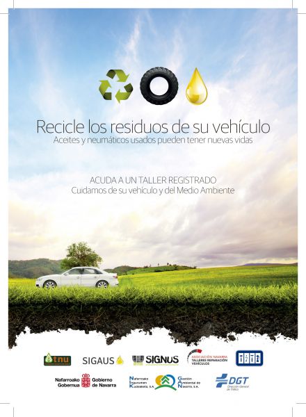 Navarra pone en marcha una campaña pionera sobre el reciclaje de residuos de automoción
