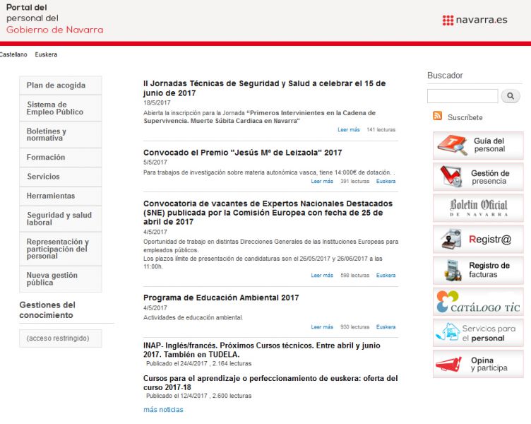 UPN denuncia que la web del Gobierno de Navarra promociona la investigación sobre Euskadi