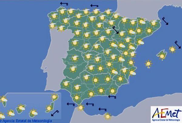 Hoy, predominio de cielos poco nubosos