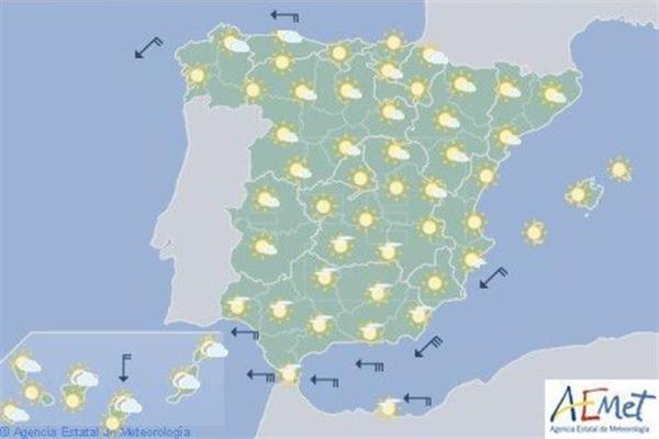 Hoy, temperaturas altas en el cuadrante noroeste y Navarra