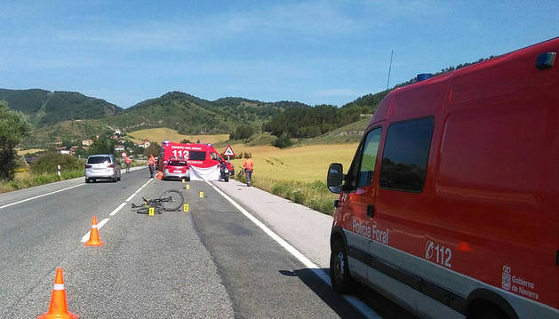 Fallece un ciclista atropellado en Erice de Iza