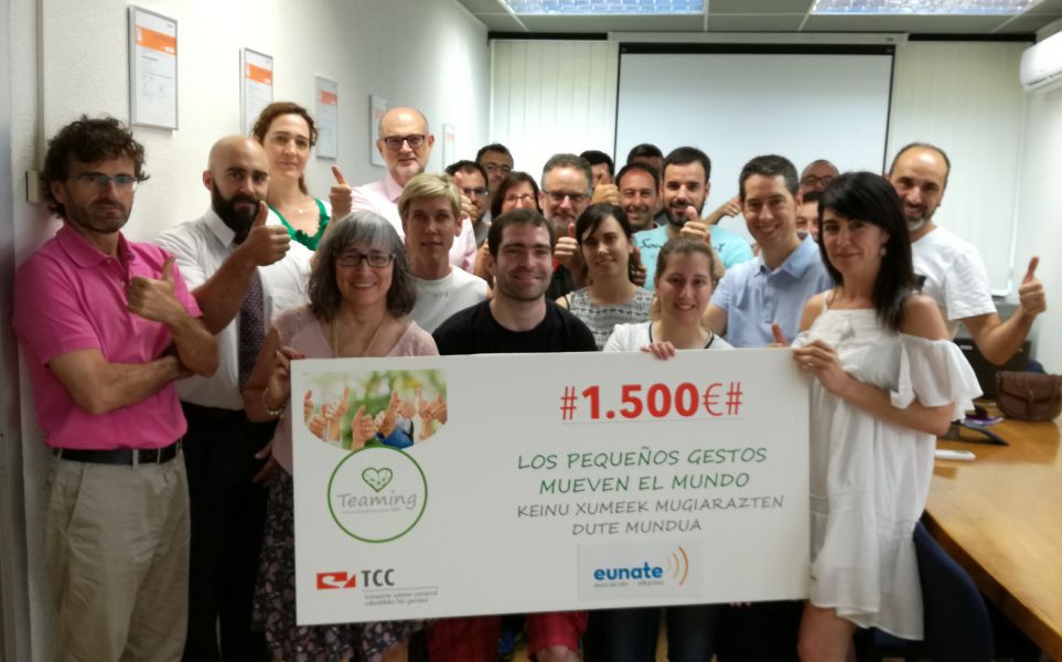 TCC recauda 1.500 euros para la Asociación Eunate Elkartea