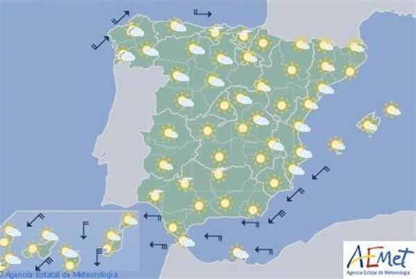Las temperaturas suben hoy en España, con chubascos y tormentas en Navarra