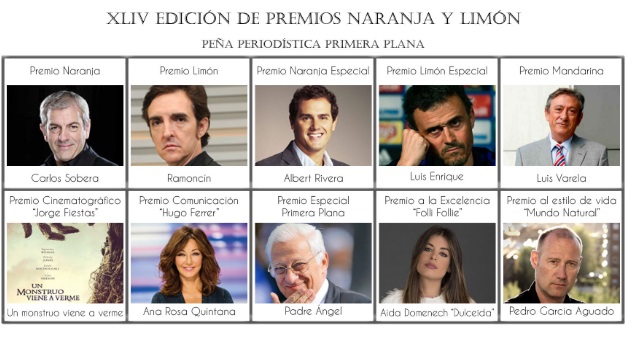 Albert Rivera y Luis Enrique, premios especiales Naranja y Limón 2016