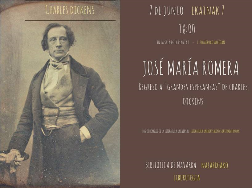 AGENDA: 7 de junio, en Biblioteca de Navarra, regreso a 'Grandes esperanzas'