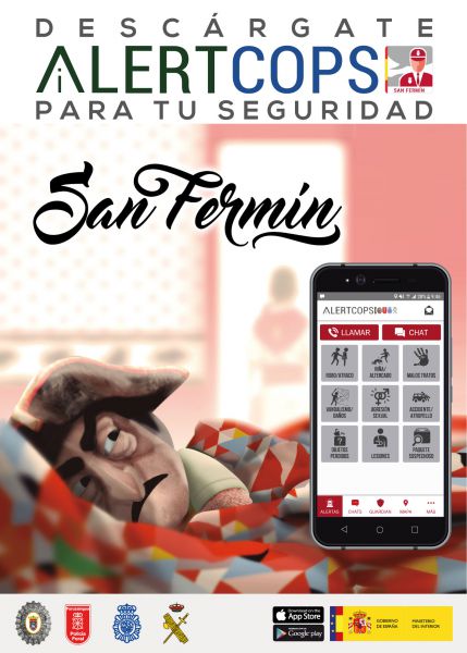 La App ‘AlertCops San Fermín’, con el modo ‘Guardián’, obtiene cerca 7.000 descargas el modo ‘Guardian’