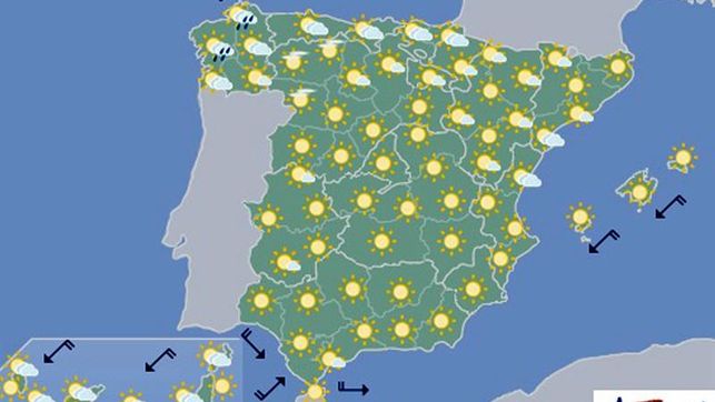 Fuertes tormentas en el Ebro, sistema Ibérico y Pirineos con ascenso de temperaturas en Navarra
