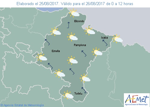 Temperaturas altas y riesgo de  fuertes tormentas en Navarra