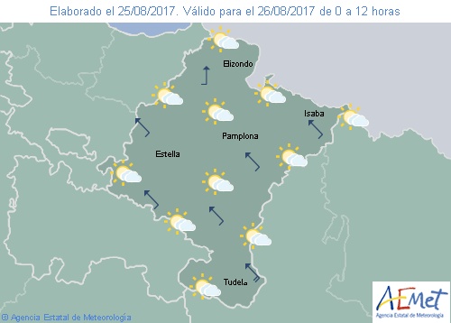 Temperaturas altas y riesgo de fuertes tormentas en Navarra