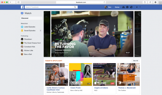 Facebook lanza Watch, una sección de vídeos con series y contenido original