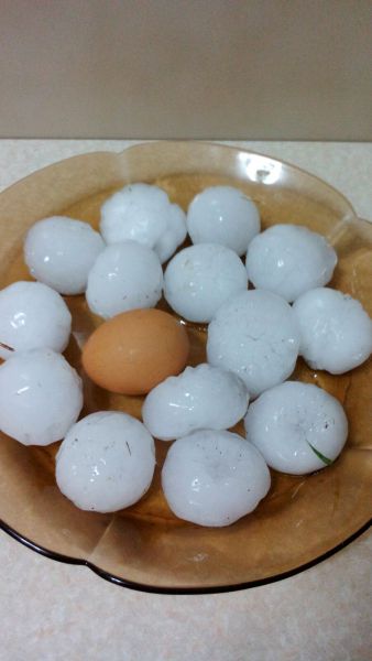 Impresionante granizada en zonas de la Merindad de Sangüesa y Valdorba