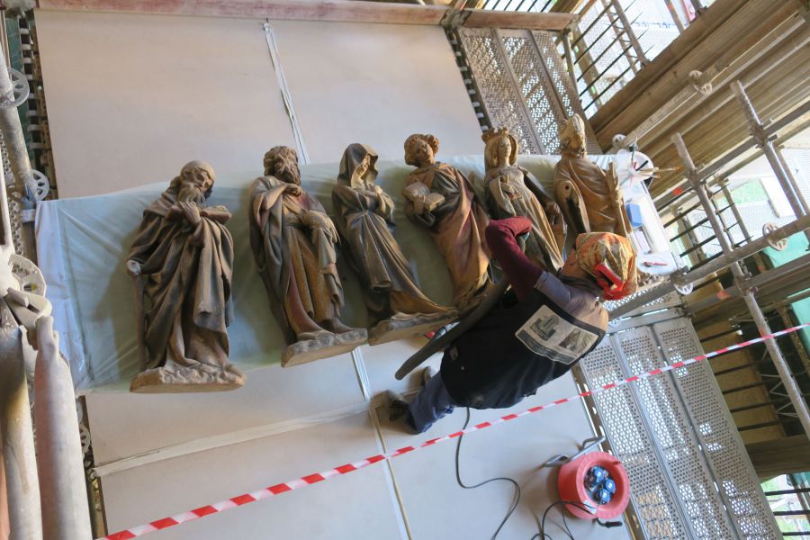 Se prolongan las visitas guiadas a la restauración del claustro de la Catedral de Pamplona