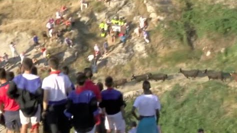 Cinco atendidos de carácter leve en el quinto encierro del Pilón