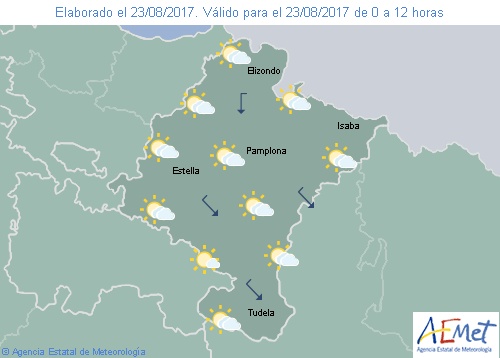 La nubosidad en Navarra irá en aumento con tormentas, chubascos y descenso temperaturas