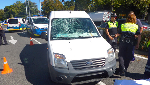 Herida grave una ciclista de 24 años tras ser atropellada en Pamplona
