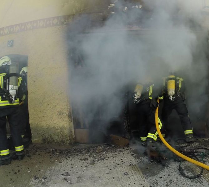 Un incendio en una vivienda de Caparroso causa importantes daños