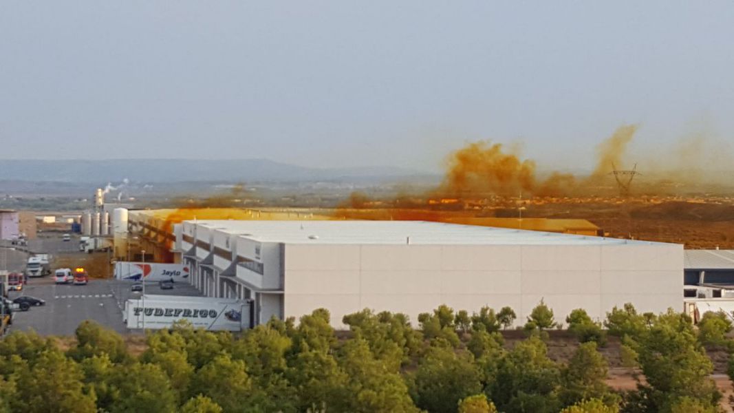 Escape de ácido nítrico en una empresa del polígono La Serna, de Tudela