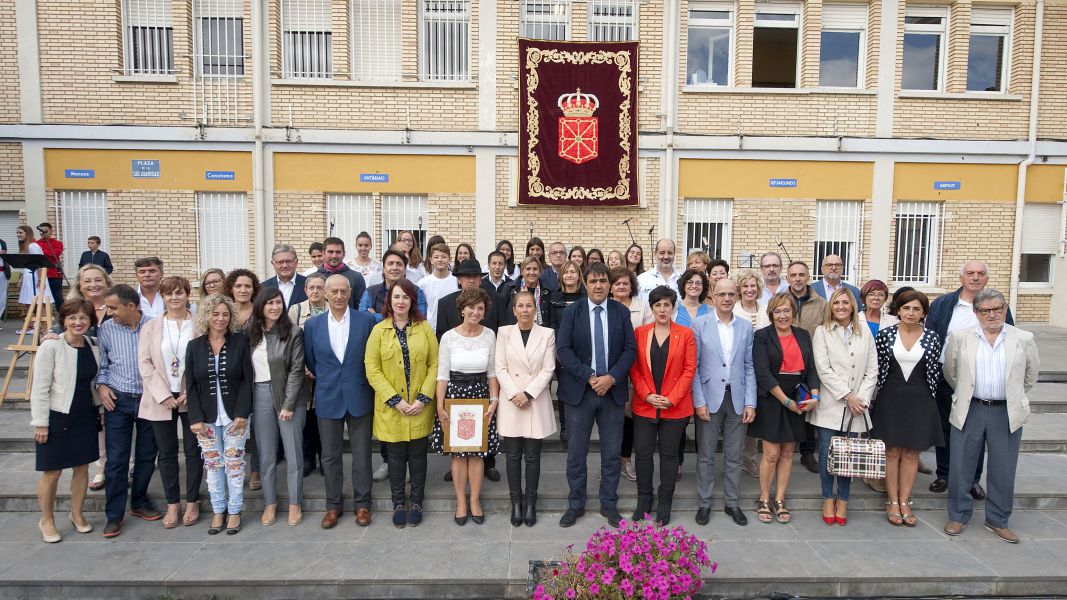 Apertura del nuevo curso navarro en el IES Marqués de Villena (Marcilla), que celebra su 50 aniversario