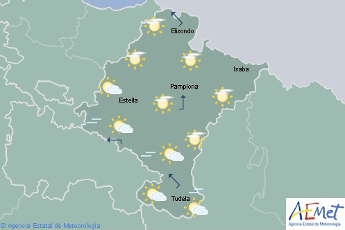 Hoy en Navarra poco nuboso o despejado