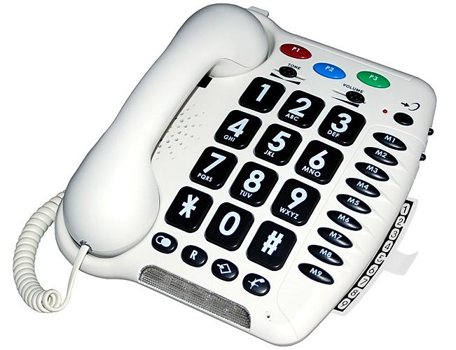 Teléfonos de fácil uso para personas mayores o con problemas auditivos y visuales