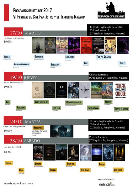 AGENDA: 17 de octubre, en Ámbito Cultural de Pamplona, Festival Horror Online Art