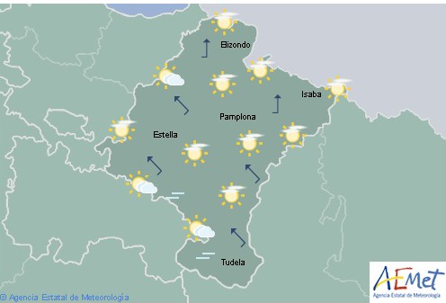 En Navarra cielos despejados y nubes bajas a primera hora
