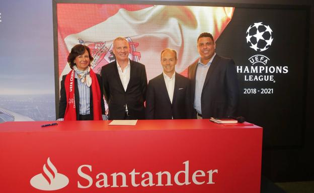 El Banco Santander será patrocinador de la Liga de Campeones desde 2018-2019
