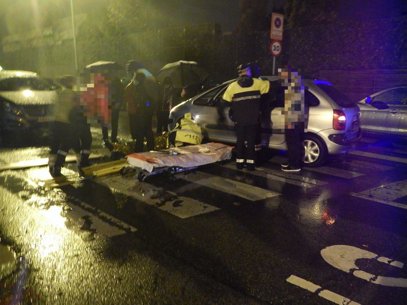 Herido de gravedad un hombre de 74 años atropellado en un paso de peatones