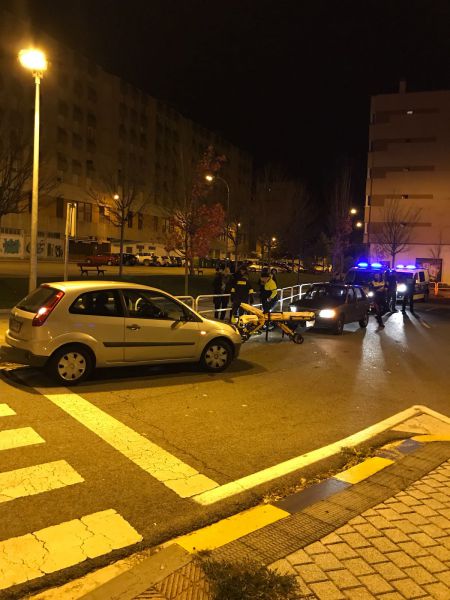 Un herido leve en una colisión por alcance en Pamplona