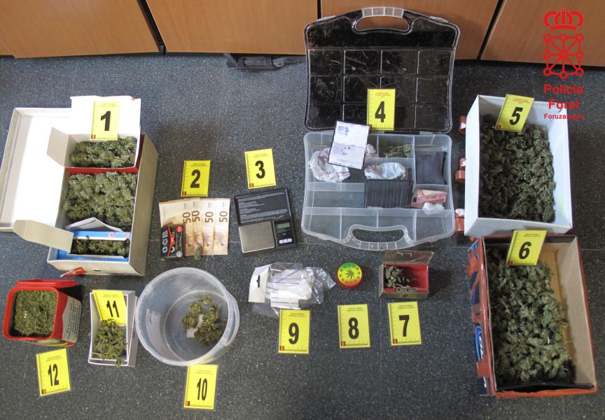 La Policía Foral detiene a un vecino de Caparroso por tráfico de drogas
