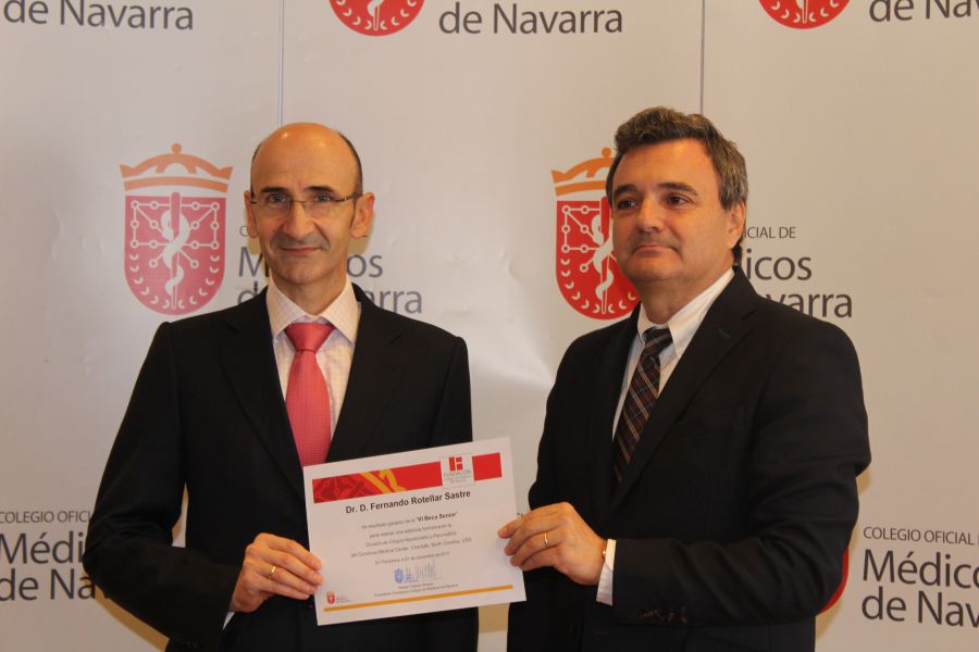 El Doctor Rotellar ganador de la VI Beca Senior del Colegio de Médicos de Navarra