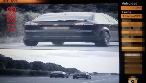 Fotograma de la infracción del argelino sin carné y a 211 km/h
