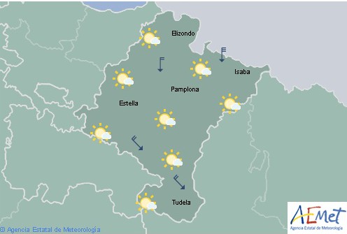 Cielo poco nuboso o despejado, heladas en el Pirineo