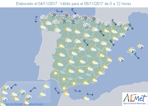 Hoy en España precipitaciones en el norte, litoral catalán y Baleares con nieve en Pirineos