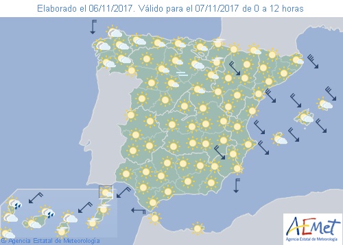 Hoy en España viento fuerte en Ampurdán y Menorca, nieve en Pirineos y Cordillera Cantábrica