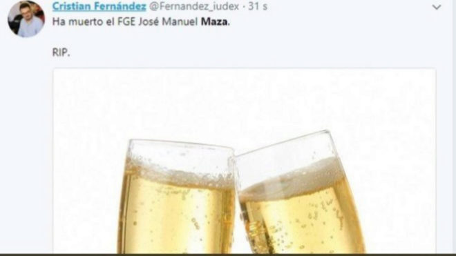 Policía y la Fiscalía investigarán los tuits ofensivos a Maza por si son delito