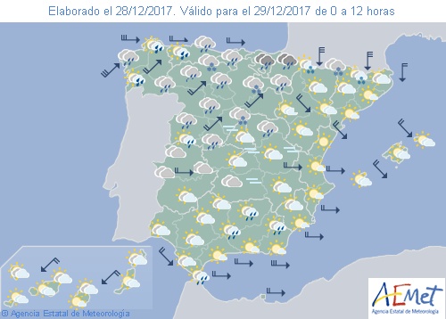 En España viento fuerte en Pirineos y desembocadura del Ebro,