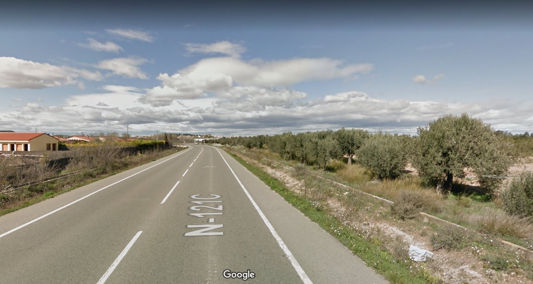 Herido muy grave un vecino de Zaragoza atropellado en la N-121-C en Cascante