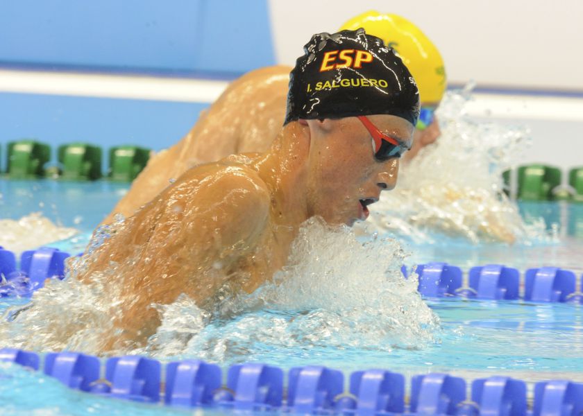 Iván Salguero medalla de plata en 100 metros libres S13 en la última jornada