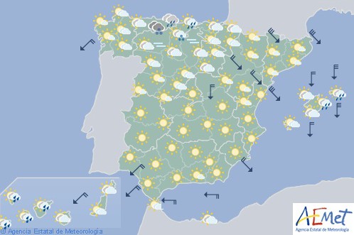 Tendencia a tiempo más estable en España, la cota de nieve subiendo a 1.000 metros