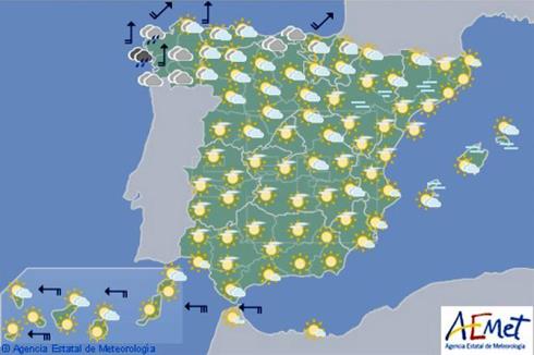 Hoy, lluvia en el norte y frío en el interior de la mitad este peninsular