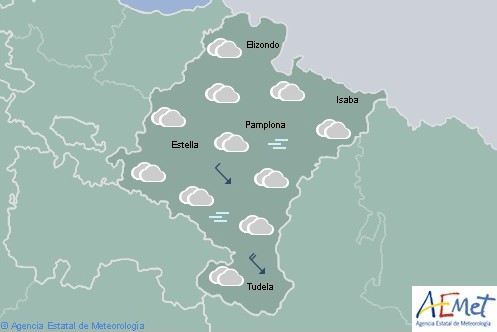 En Navarra nubosidad tendiendo a poco nuboso y temperaturas en ascenso