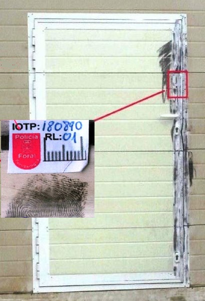 Detenido por robo con fuerza en Mutilva gracias a una huella dactilar