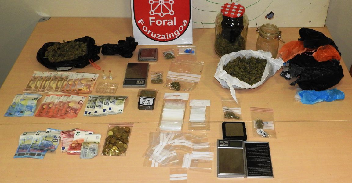 Droga y dinero incautado