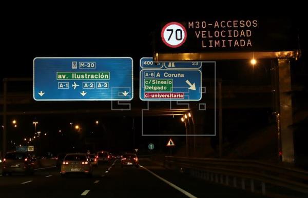 Madrid limita hoy la velocidad a 70 km/h en accesos por alta contaminación