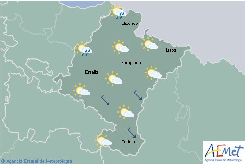 En Navarra nuboso tendiendo a poco nuboso, temperaturas sin cambios
